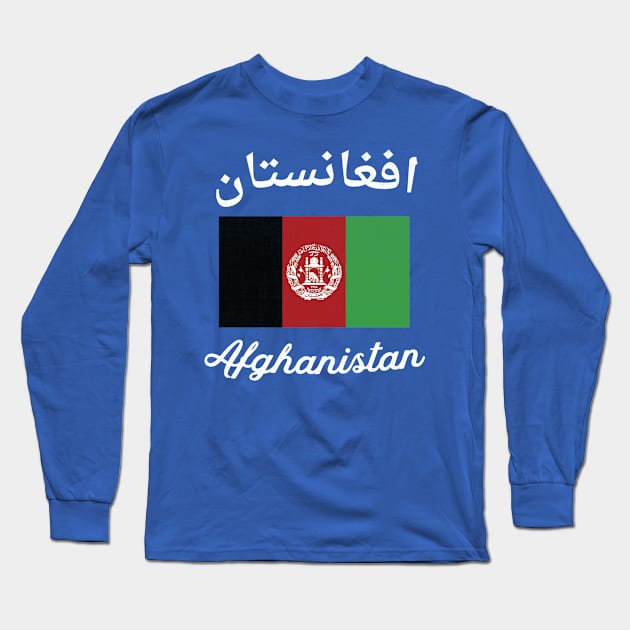 Afghanistan Flag Long Sleeve T-Shirt by phenomad